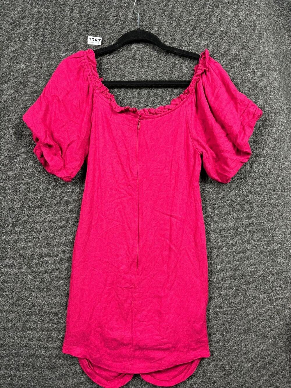 Urban Outfitters Bodycon Dress Womens Size 4 Red Maroon Viscose Short Sleeve